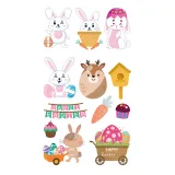 10PCS Easter Tattoos Stickers Temporary Egg Bunny Chick Carrot Tattoos for Kids