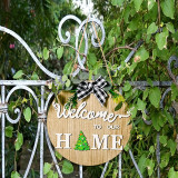 Easter DIY Door Decorations Welcome To Our Home Slogan Interchangeable Wreath