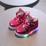 LED Light Kids Shoes Rhinestone Sport Sneakers Shoes