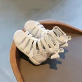 Kid Girl Gladiator Bowknot Velcro Zip Open-Toed Sandals Shoes
