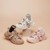Toddler Kids Breathable Lace Up Sport Sneakers Shoes
