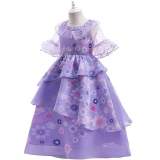 Toddler Girls Encanto Isabela Princess Purple Flowers Tutu Dress
