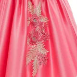 Toddler Girls Floral Embroidery Sleeveless Gowns Dress