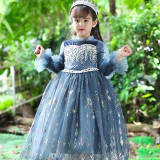 Toddler Girls Lace Mesh Long Sleeve Fairy Dress