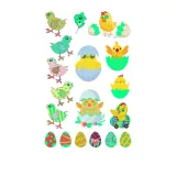 10PCS Noctilucence Easter Tattoos Stickers Temporary Egg Bunny Gnomes Tattoos