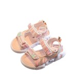 Kid Girl 3D Butterfly Open-Toed Velcro Sandals Shoes