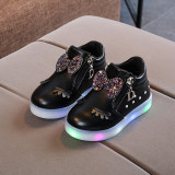 LED Light Kids Shoes Diamond 3D Bowknot Unicorn Sneakers Shoes