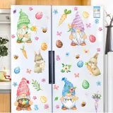 Easter Window Stickers Bunny Gnomes Egg Glass Door Decals Wall Static Clings Decoration