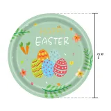 16 Guest Easter Tableware Set Including Disposable Paper Plates Napkins Cups Tablecloth Cutlery