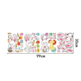 Easter Window Stickers Bunny Footprint Egg Glass Door Decals Fridge Clings Decoration