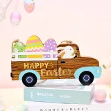 Happy Easter Lighted Door Decorations Cute Wall Hanger Rabbit Car Egg Wreath