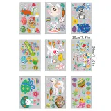 9PCS Easter Window Stickers Flower Gnomes Rabbit Egg Decals Static Clings