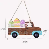 Happy Easter Lighted Door Decorations Cute Wall Hanger Rabbit Car Egg Wreath