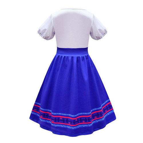 Toddler Girls Blue A-line Party Dress With Bag