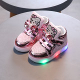LED Light Kids Shoes Rhinestone Sport Sneakers Shoes