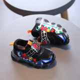 LED Light Kids Shoes Spider Mesh Breathable Sport Sneakers Shoes