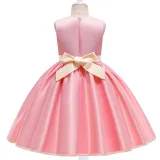 Toddler Girls Floral Embroidery Sleeveless Gowns Dress