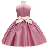 Toddler Girls Floral Embroidery Sleeveless Gowns Dress