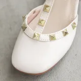 Kids Girl Rivet Bright Drill Gladiator High Heels Sandals Shoes