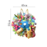 Easter Rabbit Front Door Wreath Thief Bunny Butt with Ears Garland Wall Decoration