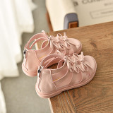 Kid Girl Bowknot Cut Out Open-Toed Soft Bottom Sandals Shoes