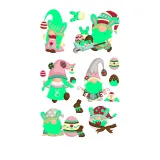 10PCS Noctilucence Easter Tattoos Stickers Temporary Egg Bunny Gnomes Tattoos
