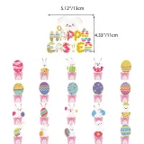 Happy Easter Banner Cake Fork Rabbit Hanging Swirl Foil Ceiling Decoration Balloon Set