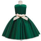 Toddler Girls Floral Embroidery Sleeveless Gowns Dress