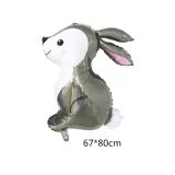 Happy Easter Banner Cake Fork Rabbit Hanging Swirl Foil Ceiling Decoration Balloon Set