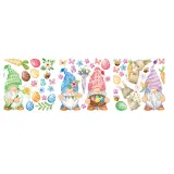 Easter Window Stickers Bunny Gnomes Egg Glass Door Decals Wall Static Clings Decoration