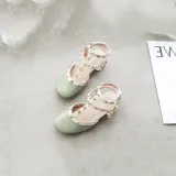 Kids Girl Rivet Bright Drill Gladiator High Heels Sandals Shoes