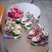 LED Light Kids Shoes Rhinestone Sport Sneakers Shoes