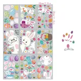 9PCS Easter Window Stickers Flower Gnomes Rabbit Egg Decals Static Clings