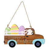 Happy Easter Lighted Door Decorations Cute Wall Hanger Rabbit Car Egg Wreath