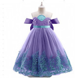 Toddler Girls Halloween Mermaid Mesh Princess Dress