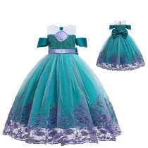 Toddler Girls Halloween Mermaid Mesh Princess Dress