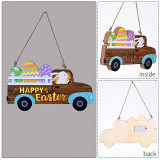 Happy Easter Lighted Door Decorations Cute Wall Hanger Rabbit Car Egg Wreath