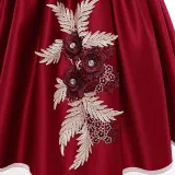 Toddler Girls Floral Embroidery Sleeveless Gowns Dress