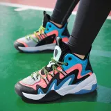 Kids Mesh Breathable Lace Up Basketball Sports Sneakers Shoes