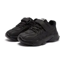 Kids Pure Color Breathable Velcro Sport Sneakers Shoes