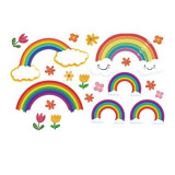 9PCS Easter Window Stickers Bunny Egg Rainbow Flower Decals Static Clings