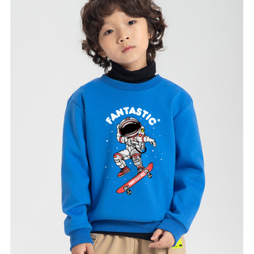 Toddler Boys Cartoon Astronaut Pattern Sweatshirts Long Sleeve Tops