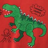 Toddler Boys Cartoon Dinosaur Sweatshirts Long Strip Sleeve Tops