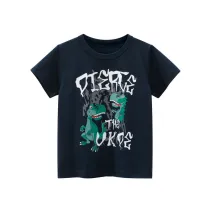 Toddler Boys T-shirts Cartoon Dinosaur Round Collar Cotton Tops
