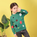 Toddler Girls Sweater Polka Dots Pullover