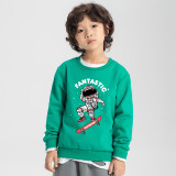 Toddler Boys Cartoon Astronaut Pattern Sweatshirts Long Sleeve Tops