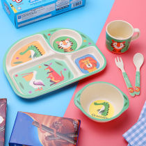 Cartoon Children 5 Pieces Tableware Animal Model Auxiliary Food Bowl Kindergarten Soup Bowl Dinner Bowl