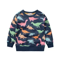 Toddler Boys Cartoon Dinosaur Pattern Sweatshirts Long Sleeve Tops