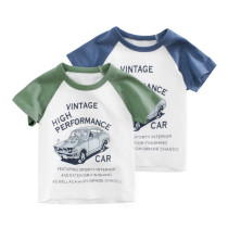Toddler Boys T-shirts Cars Pattern Cotton Tops