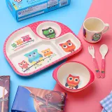 Cartoon Children 5 Pieces Tableware Animal Model Auxiliary Food Bowl Kindergarten Soup Bowl Dinner Bowl